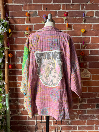 OOAK Summer Collection - Upcycled Stevie Nicks Inspired Vintage Kantha Jacket