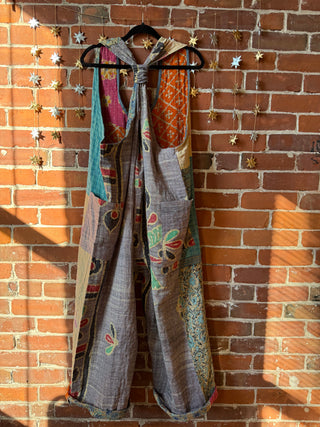 2 in 1  Ophelia Kantha Harem Wide Leg Jumpsuit / Overalls