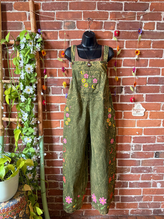 Boho Moon & Blooms Wide Leg Overalls -Multiple Colors and Sizes