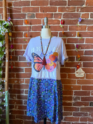 OOAK Autumn Collection- Upcycled Perfectly Imperfect Hybrid Tunic Tee Size Small