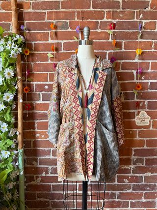 OOAK Summer Collection - Upcycled AC/DC Inspired Vintage Kantha Jacket