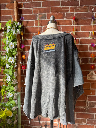 OOAK Winter Collection - Upcycled Flower Patch Patchwork Poncho Style Top 🌼