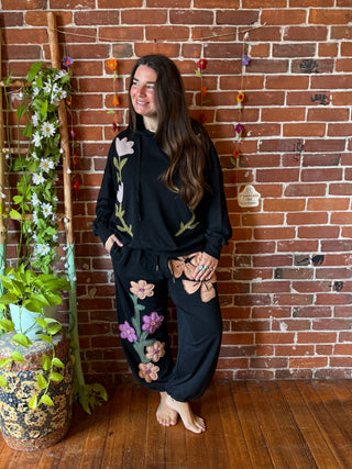 Good Vibes Artisan Bloom Floral Lounge Sweatpants