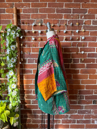 OOAK Winter Collection - Upcycled Peace Vintage Kantha Jacket