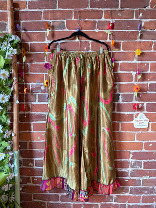 Festival Drift Recycled Sari Pants - “Plus” Size - Fair Trade Made