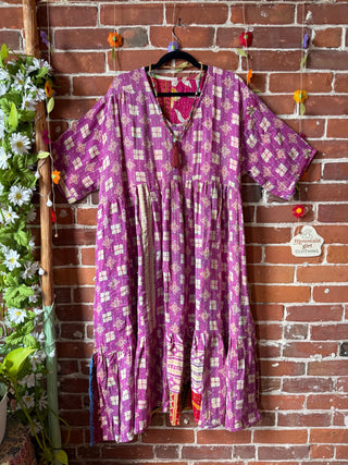 Coffee In The Morning Kantha Dress - Fits up to 3X