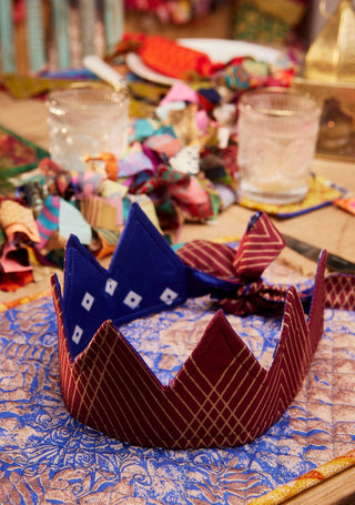Mystery Boho Recycled Sari Party Hat Crown