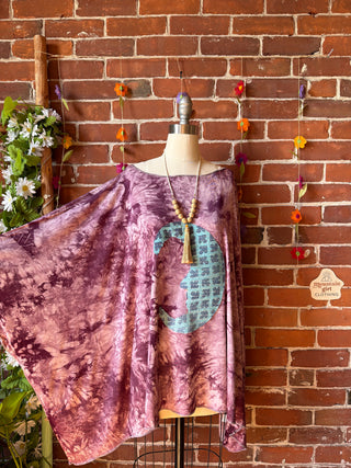 OOAK Summer Collection - Callisto Kantha Crescent Moon Tunic Poncho Top