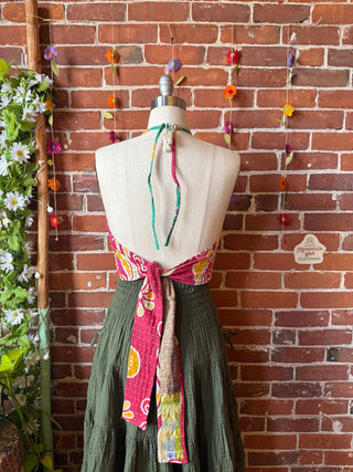 Size 0-12 In Bloom Reversible Kantha Halter Top