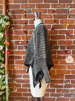 Moon Catcher Crochet Fairy Hem Bell Sleeve Cropped Top - 100% Cotton - Fair Trade Made