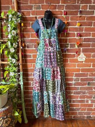 Batik Patchwork Day Dream Jumper Dress Fair Trade Made 100% Cotton