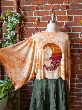 OOAK Spring Collection - Callisto Kantha Crescent Moon Top