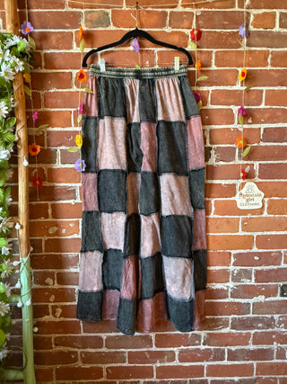 Embroidered Patchwork Bohemian Wide Leg Lounge Pants - 100% Cotton