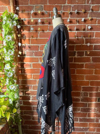 OOAK Winter Collection- Upcycled Birds of a Feather Phish Inspired Poncho Tee