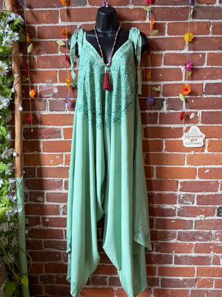 Oh So Flowy Festival Embroidered Jumpsuit Fits - Fair Trade Made -Multiple Colors