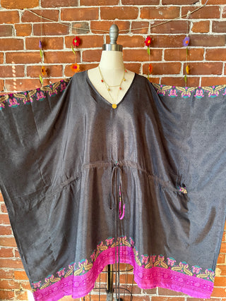 Plus Size Upcycled Adjustable Sari Tunic