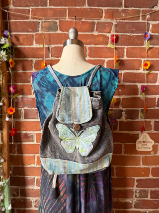Butterfly Turtle Spirit Cotton Mini Backpack
