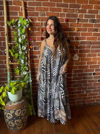 Delphia Recycled Sari Dress w/ Pockets