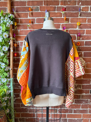 OOAK Autumn Collection- Upcycled Support Live Music Poncho