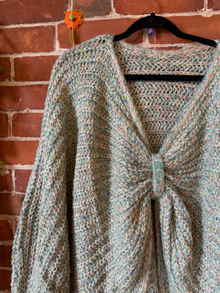 Moonlit Meadow Two-Way Sweater - Butterfly Style Knit Pullover