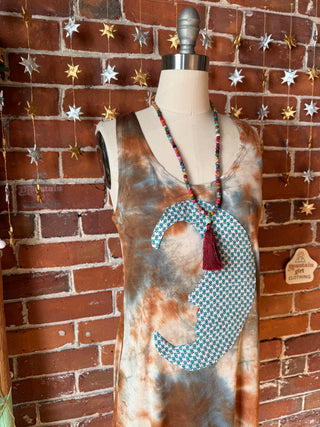 OOAK Winter Collection - Callisto Tie Dye Kantha Crescent Moon Tank Top - Multiple Sizes Available