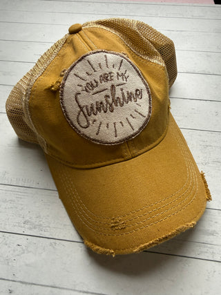 You Are My Sunshine Patch Hat - Golden Color - Small Business Made