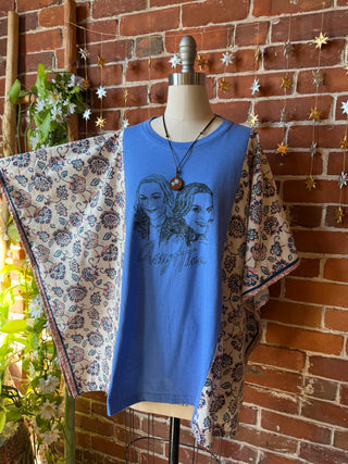 OOAK Autumn Collection - Upcycled Amy + Tina Floral Poncho Top