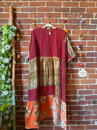 Coffee In The Morning Kantha Dress - Fits up to 3X