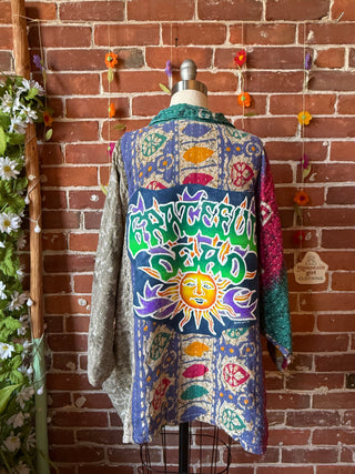 OOAK Summer Collection - Upcycled Grateful Dead Inspired Vintage Kantha Jacket