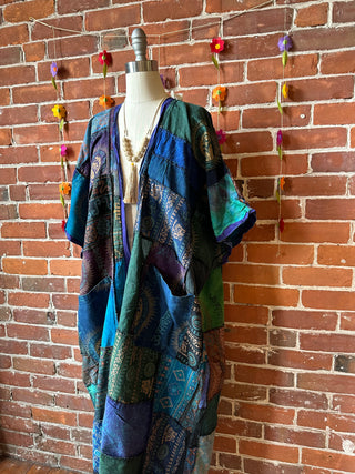 Juniper Patchwork Jacket Kimono- Jewel Tones