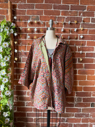 OOAK Winter Collection - Upcycled Grateful Dead Inspired Vintage Kantha Jacket