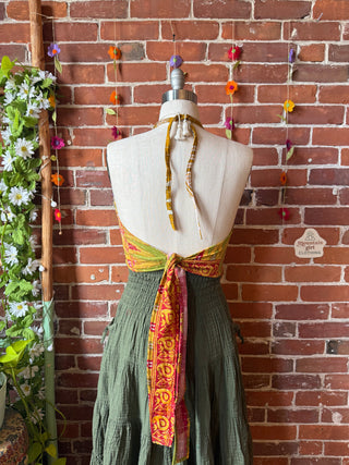 Size 0-12 In Bloom Reversible Kantha Halter Top