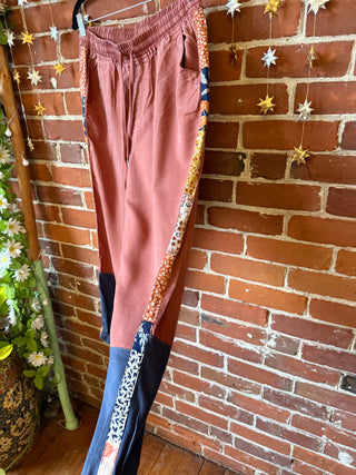 OOAK Autumn Collection- Upcycled Size Medium Patchwork Jogger Pants