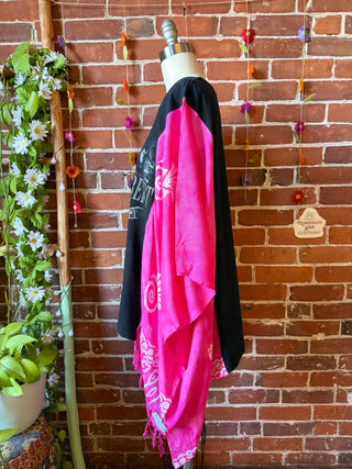 OOAK Autumn Collection- Upcycled Miranda Lambert Inspired Tie Dye Poncho Tee