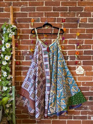 Coffee In The Morning Midi Kantha Summer Dress With Pockets - Fits up to 2X