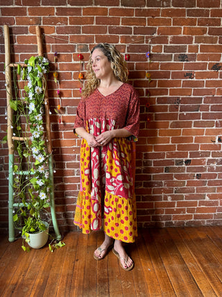 Coffee In The Morning Kantha Dress