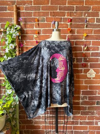OOAK Summer Collection - Callisto Kantha Crescent Moon Tunic Poncho Top