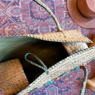 Second Hand Finds - Woven Vintage Boho Beach Bag
