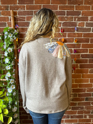 OOAK Autumn Collection- Size Medium/Large Upcycled Soft Patchwork Sweater