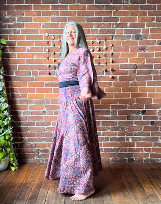 The Muse In Pink/Blue/Maroon Top + Pants Combo