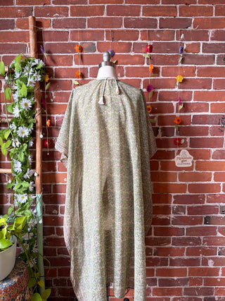 Summer Dreams 100% Silk Poncho Robe- Fair Trade Made