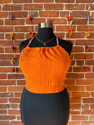 Size 14-20 In Bloom Reversible Kantha Halter Top