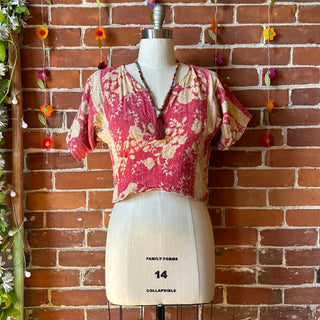 Nova Kantha Short Sleeve Wrap Top