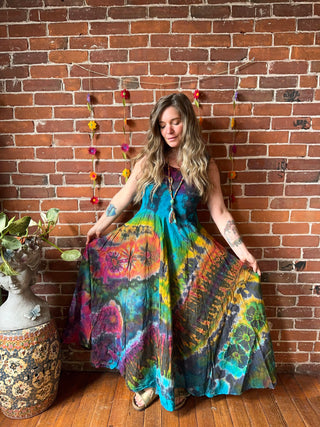 Morning Dew Tie Dye Dress 100% Cotton