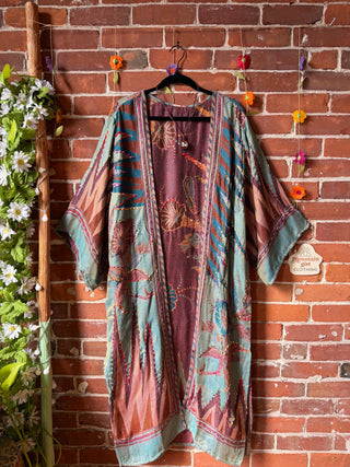 Wildflower Nomad Embroidered Kimono- Fair Trade Made