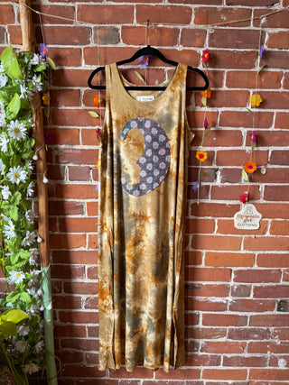 OOAK Spring Collection - Tie Dye Callisto Kantha Crescent Moon Tank Top Maxi Dress
