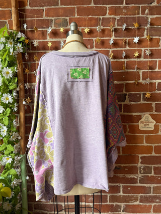 OOAK Winter Collection - Upcycled Flower Patch Patchwork Poncho Style Top 🌼