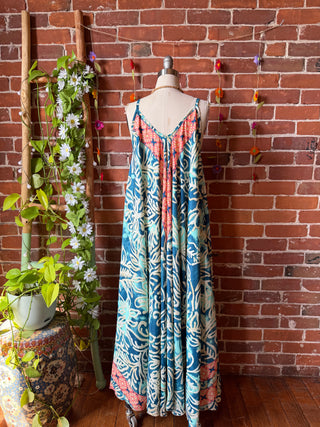 Delphia Recycled Sari Dress w/ Pockets