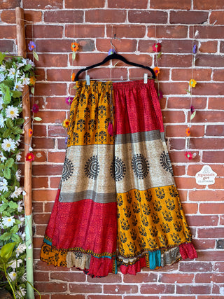 Size 14-18 Festival Drift Recycled Sari Pants - Fair Trade Made