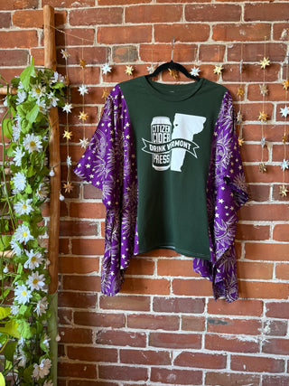 OOAK Autumn Collection - Upcycled Vermont Citizen Cider Celestial Poncho Top